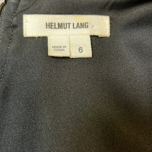 Helmut Lang Draped Pleated Zipper Mini Dress, Black, size 6 - Picture 12 of 12